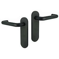 Ручки противопожарные на планке MARVON SP3 глухая нажимная-нажимная черный матовый