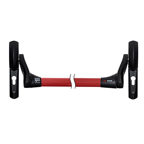 Комплект врізної антипаніки CISA Fast Push 59617.10 72мм 1200 мм червоний із замком та ручкою - Фото №4