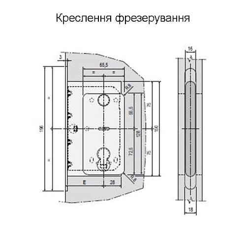 Механізм замка AGB Mediana Polaris Wave PZ магніт (BS50,5мм) чорний матовий - Фото №4