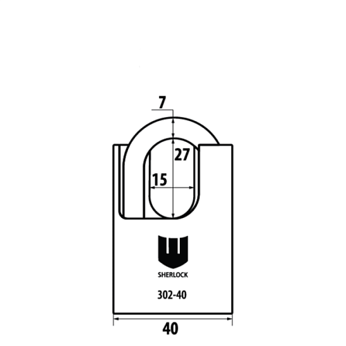 Замок навесной SHERLOCK 302-40 (3 ключа) - Фото №6