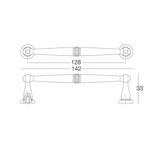 Ручка для мебели MVM D-1015 128 мм MAN матовый античный никель - Фото №3