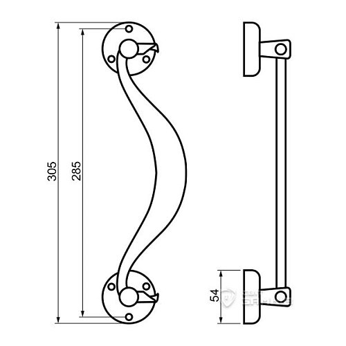 Ручка скоба TRION 00401 250 мм (половинка) МАЕ матовая кофе - Фото №3