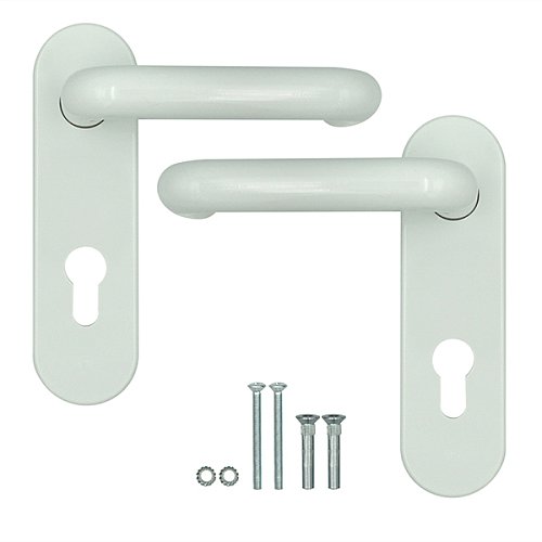 Ручки противопожарные на планке MARVON SP1 нажимная-нажимная 72мм белый глянец - Фото №6