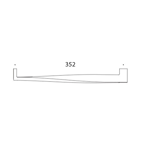 Ручка меблева COLOMBO Design Formae F118/J 352 мм матовий хром - Фото №2