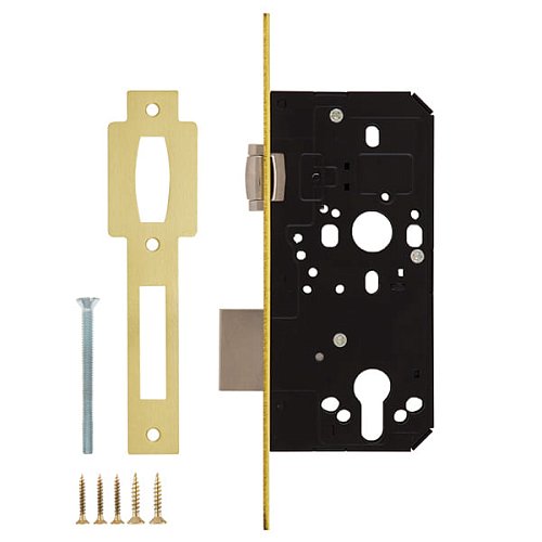 Механізм замка SANTOS 712 бочка (BS60мм) матова латунь - Фото №6