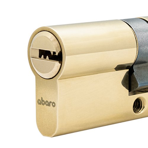 Циліндр ABARO B100 70 (35*35) G латунь полірована 5 ключів - Фото №5
