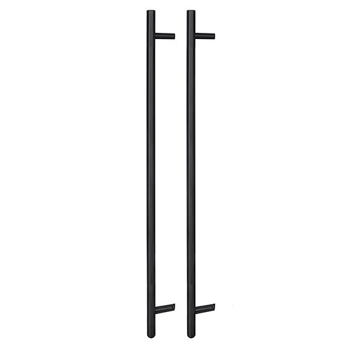 Ручки скоби ABARO Bali 45° L:1600 X:1400 D:32mm SS 304 чорний RAL 9005 (комплект) - Фото №2
