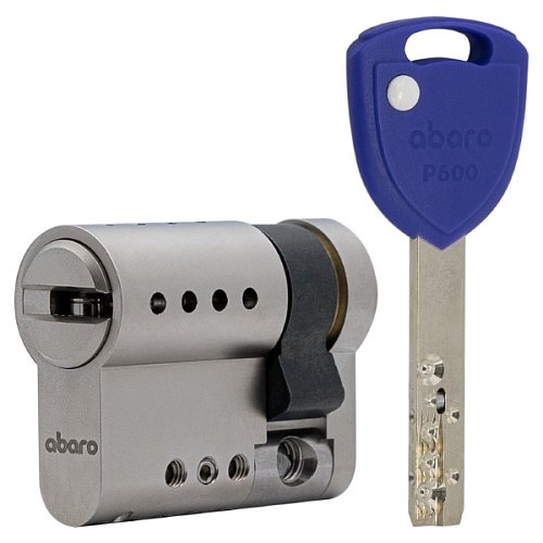 Циліндр половинка ABARO P600 (модульний) 41 (31*10) Ni нікель сатин 5 ключів - Фото №1