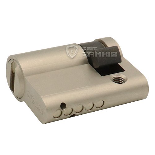 Цилиндр половинка TITAN K55 80 (70*10) никель сатин 3 + 1 ключей - Фото №2