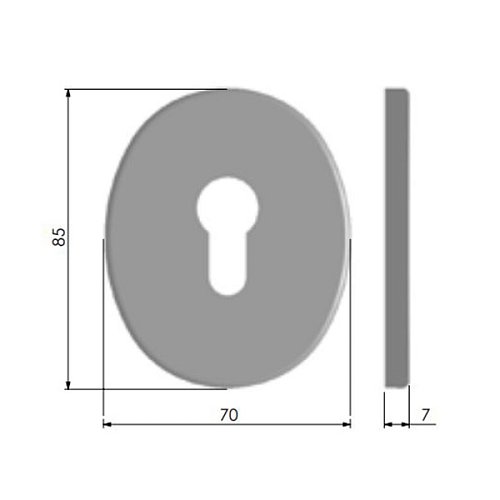 Накладка на сердцевину AZZI FAUSTO MY/OG внутренняя 85x70 бронза - Фото №2