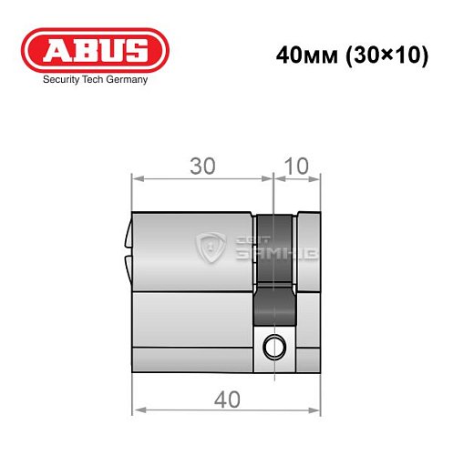 Цилиндр половинка ABUS Bravus 3500 MX Magnet (модульный) 40 (30*10) никель сатин 3 ключа - Фото №9