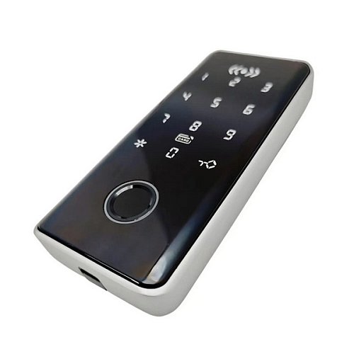 Замок меблевий PES Office 6 електронний кодовий сірий - Фото №4