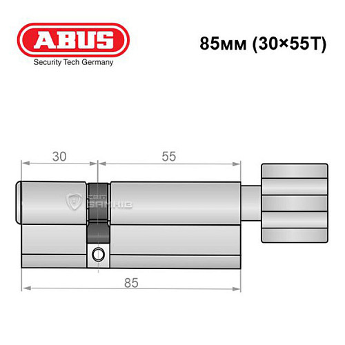 Цилиндр ABUS Vitess 4000 MX (модульный) 85T (30*55T) никель сатин - Фото №9