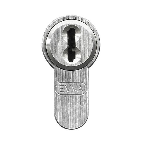 Циліндр EVVA 4KS 87Т (56*31T) зі штоком нікель сатин 3 ключі - Фото №6