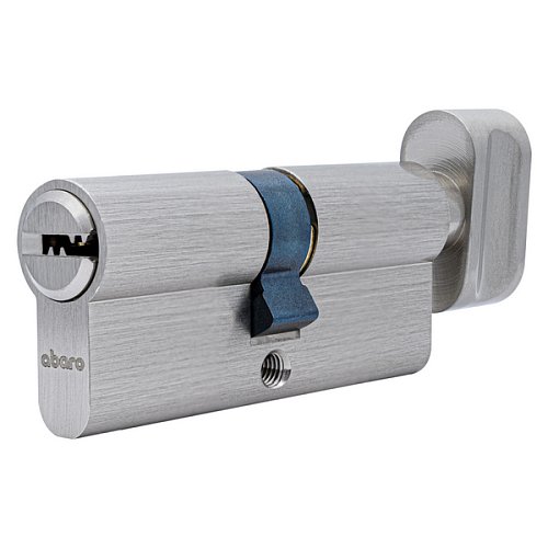 Циліндр ABARO B100 110T (55*55T) Ni нікель сатин 5 ключів - Фото №2