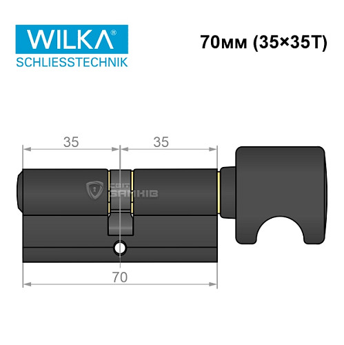 Цилиндр WILKA 1405 A 70T (35*35T) черный - Фото №8