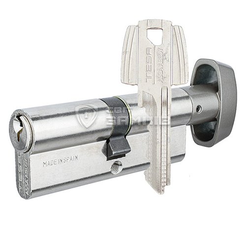 Цилиндр TESA TE5 90T (45*45T) никель сатин 3 ключа - Фото №1