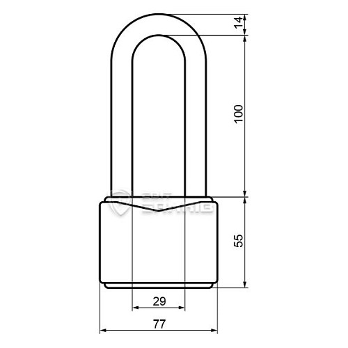 Замок навесной ABUS Granit 37RK/70HB100 повышенная секретность (2 ключа) - Фото №3