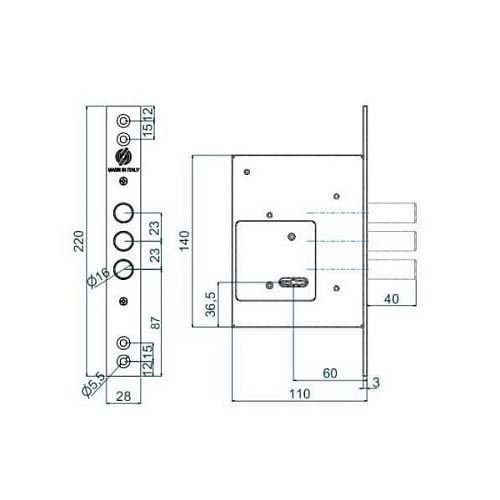 Механизм замка SECUREMME 2019 (BS60мм) - Фото №3