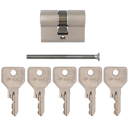 Цилиндр CISA C2000 44 (22*22) никель матовый 5 ключей - Фото №6