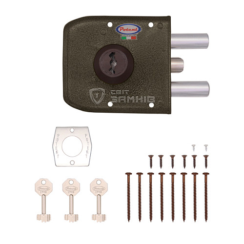 Замок накладной POTENT 325 (BS60мм) левый 3 ключа - Фото №5