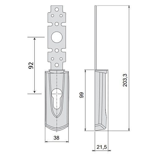Внешняя панель CISA 07176.63 под цилиндр для антипаники серии 59711 92 мм черный - Фото №5 Внешняя панель CISA 07176.63 под цилиндр для антипаники серии 59711 92 мм черный - Фото №5