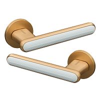 Ручки на розеті GAVROCHE Neptunium Z33 золото/білий