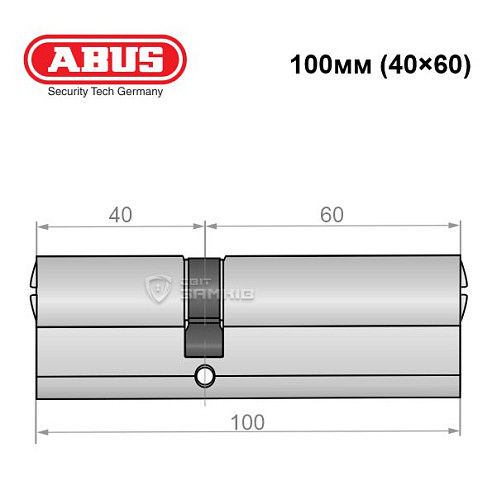 Цилиндр ABUS X12R 100 (40*60) никель сатин - Фото №5