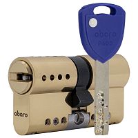 Циліндр ABARO P600 (модульний) 62 (31*31) G латунь полірована 5 ключів
