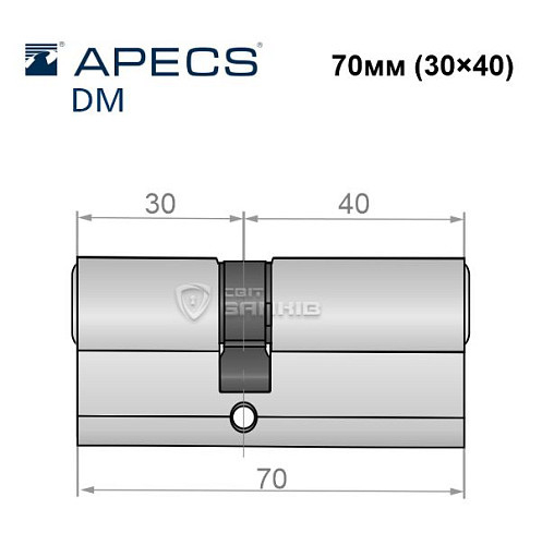 Цилиндр AVERS DM 70 (30*40) хром полированный - Фото №4