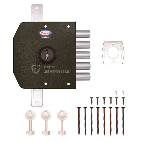 Замок накладной POTENT 500 (BS60мм) левый 3 ключа - Фото №5