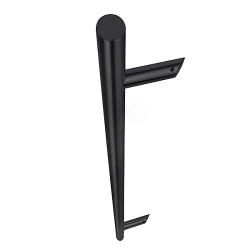 Ручки скобы ABARO Bali 45° L:1400 X:1200 D:32mm SS 304 черный RAL 9005 (комплект) - Фото №3