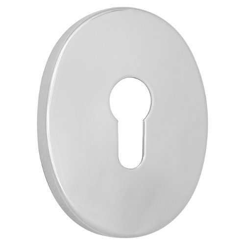 Накладка на серцевину AZZI FAUSTO MY/85X70/CL овальна широка хром полірований - Фото №1