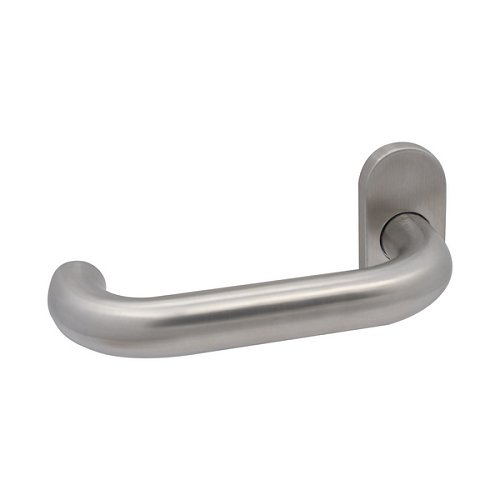 Ручки на розеті ABARO Valencia MM овальна розета нержавіюча сталь - Фото №3