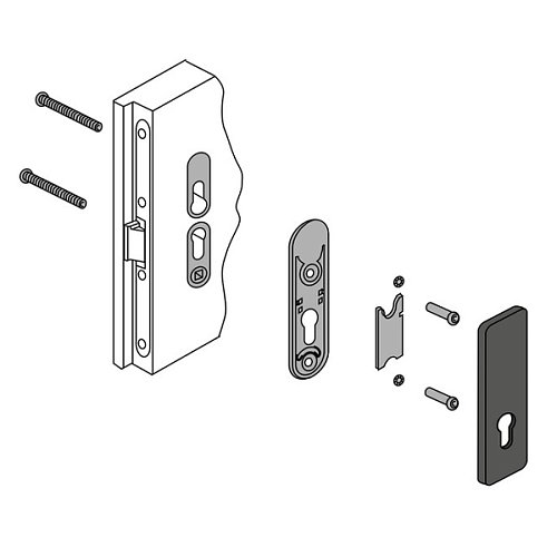 Планка для антипаники наружная MARVON SP34 под цилиндр черный матовый - Фото №6