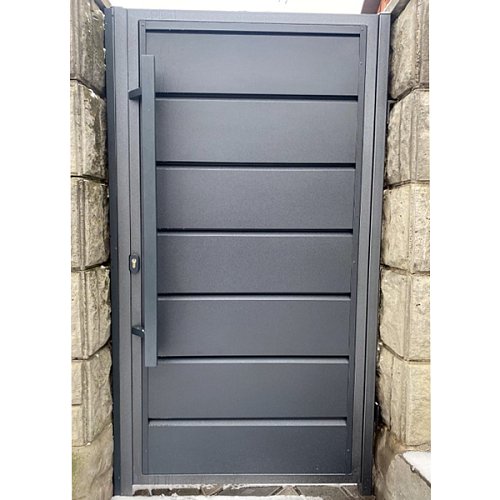 Ручка скоба ABARO Sydney 90° L:1200 X:1000 W:40*20mm SS 304 антрацит RAL 7016 (половинка) - Фото №9