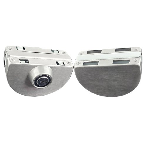 Замок накладной GLASS-M-TECH ЭК-2102 для стеклянных дверей (стекло-стекло) сатин - Фото №3