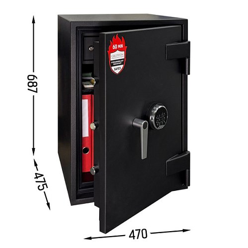 Сейф вогнестійкий GRIFFON FRS.70.E BLACK - Фото №2
