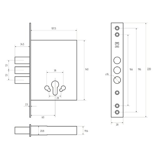 Механизм замка SHERLOCK 257 (BS60 мм) - Фото №5
