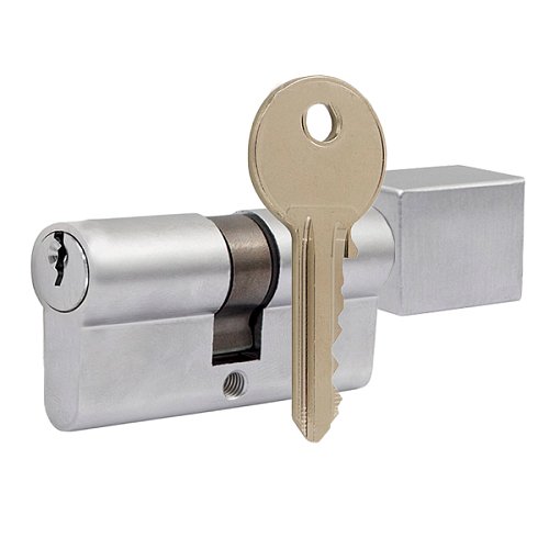 Циліндр CORTELLEZZI PRIMO 117 SQ 60T (30*30T) хром матовий - Фото №1