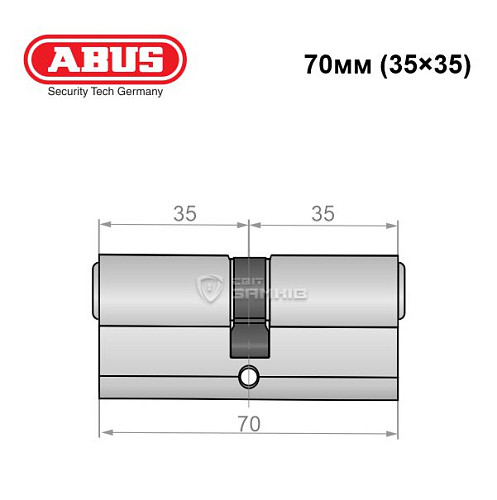 Цилиндр ABUS S60P 70 (35*35) никель - Фото №6