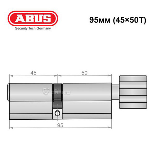 Циліндр ABUS Vitess 4000 MX (модульний) 95T (45*50T) нікель сатин - Фото №9