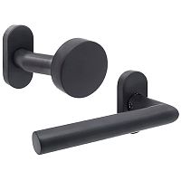 Ручки на розетте ABARO Lido FM фиксированно-нажимная темный графит