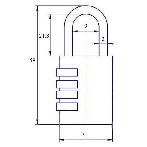 Замок навісний APECS PDB-40-21-code  - Фото №3