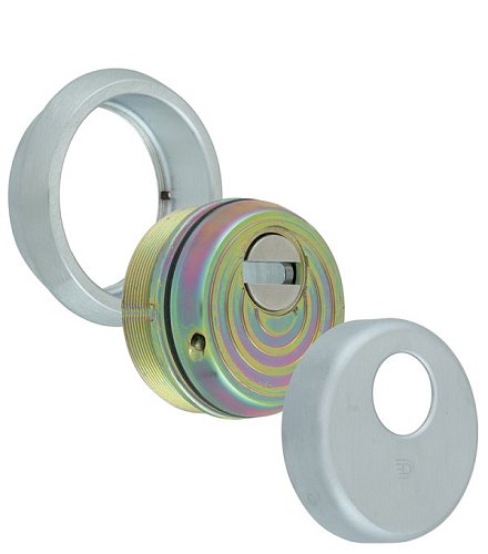 Протектор DISEC MONOLITO MILANO KRIPTON BKS260 25мм хром матовий  - Фото №2