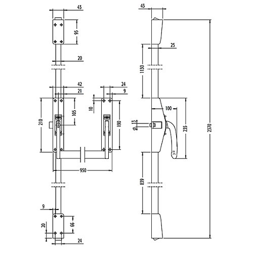Антипаніка накладна JPM 890300-01-2-Z для евакуаційного виходу сірий - Фото №13