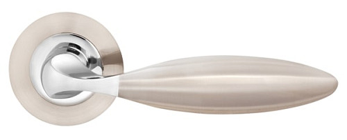 Ручки на розетте MVM Z-1333 (T2-E3) SN/CP матовый никель / полированный хром - Фото №3