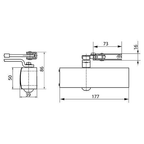 Доводчик GEZE TS 1500 STD до 80кг Белый - Фото №4