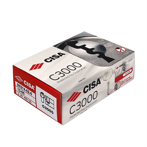 Циліндр половинка CISA C3000 40 (30*10) нікель матовий 3 ключі - Фото №13