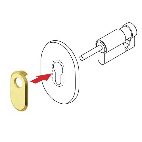 Щиток DISEC A2427 овальная латунь полированная - Фото №3